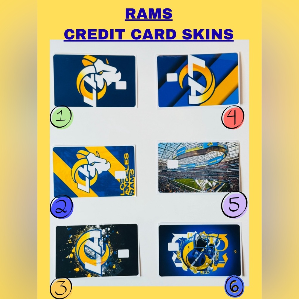 FREE SHIPPING!!! Los Angeles Rams High Quality Credit Card Skins